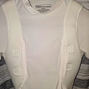 5.11 Tactical 40011 Concealed Carry Crewneck Holster Shirt,‎ Medium White